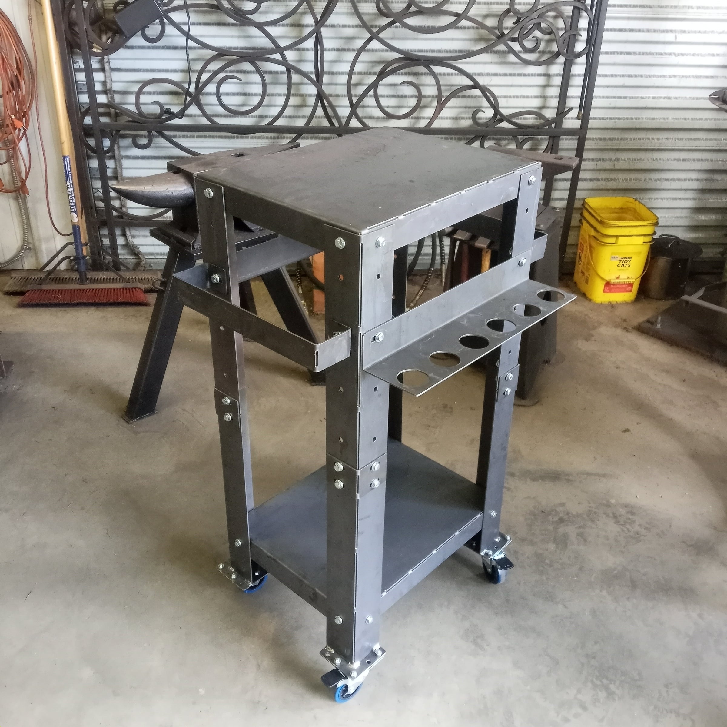 Tong Rack Gas Forge Stands - Blacksmith Forge Stand | Diamondback Ironworks